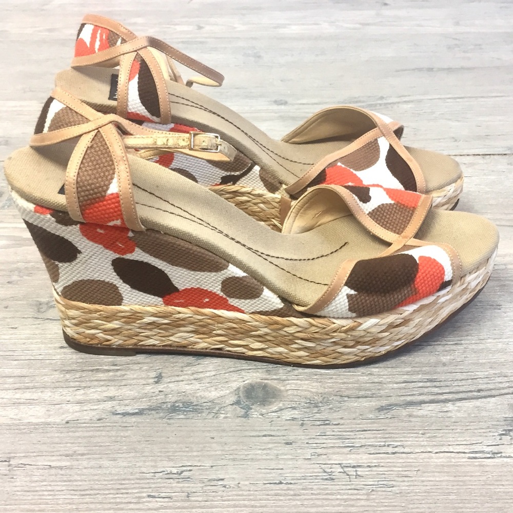 Kate Spade wedge heels espadrilles open toe